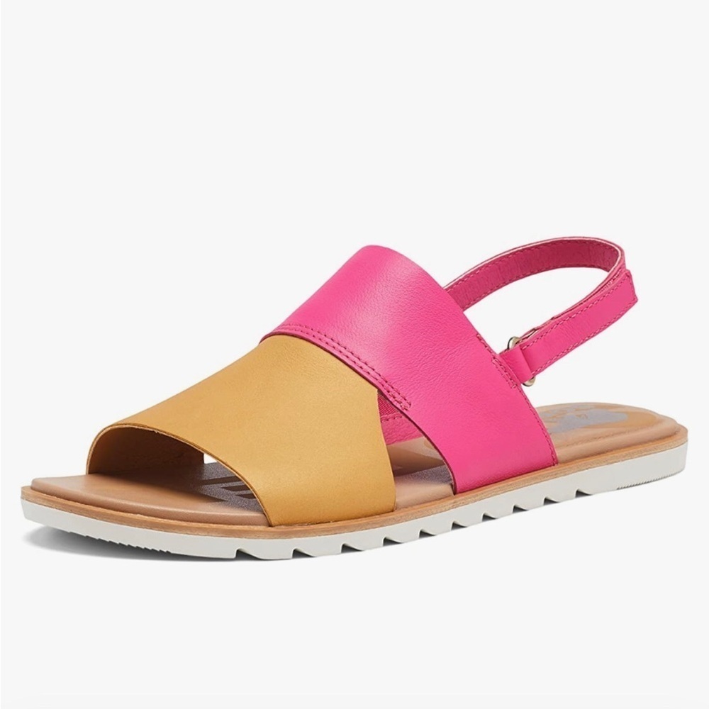 Sorel Ella II Slingback Sandals Pink Tan 6 - Picture 1 of 8